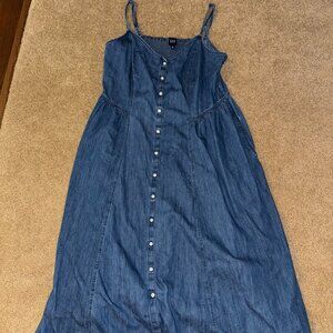 GAP DENIM BUTTON DOWN LONG DRESS WOMENS XXL